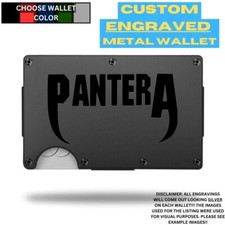 Pantera Thrash Metal Laser Engraved Onto An Aluminum Wallet
