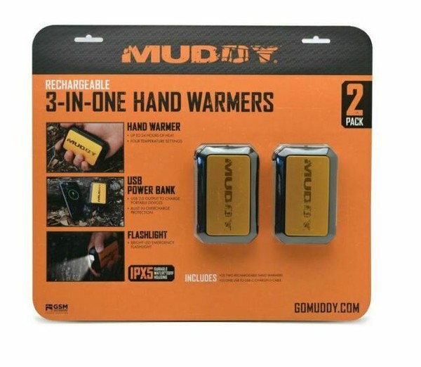 Muddy 3in1 Rechargeable Hand Warmers (MUDHW2PK) for sale online eBay