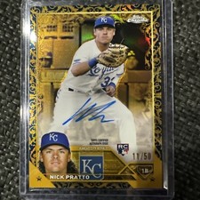 2023 Topps Chrome Gilded Nick Pratto Blue /50 RC Auto SP