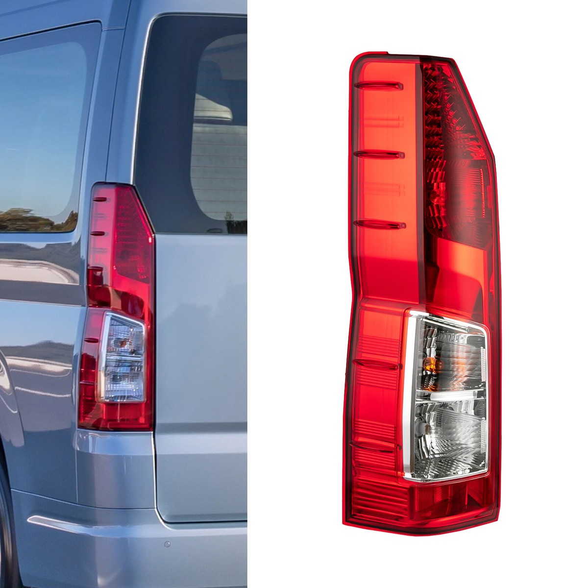 For 2019-2023 Toyota Hiace Halogen Taillights With Bulbs On