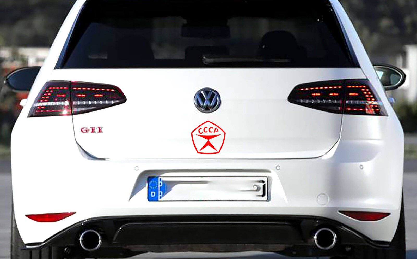 Russland Flagge Aufkleber Set - 4 Stück Herz Aufkleber 75mm Wetterfest Vinyl