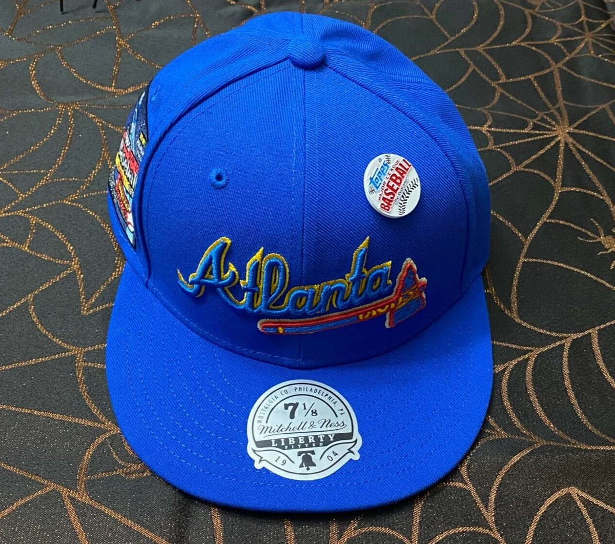 Mitchell & Ness ATLANTA BRAVES Baseball Hat Topps Chrome Promo 7 1/8  Liberty Fit