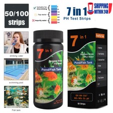 50/100pc 7IN1 PH Aquarium Test Strips Fish Tank Water Test Strips Kit Freshwater