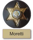 MORETTI LONGMIRE PROP NAME BADGE & Deputy 3" BUTTON HALLOWEEN COSTUME PIN BACK
