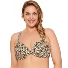 Hot Water Juniors Plus Wild Underwire Bikini Top Bra (Junior Plus Size 1 X) NWT