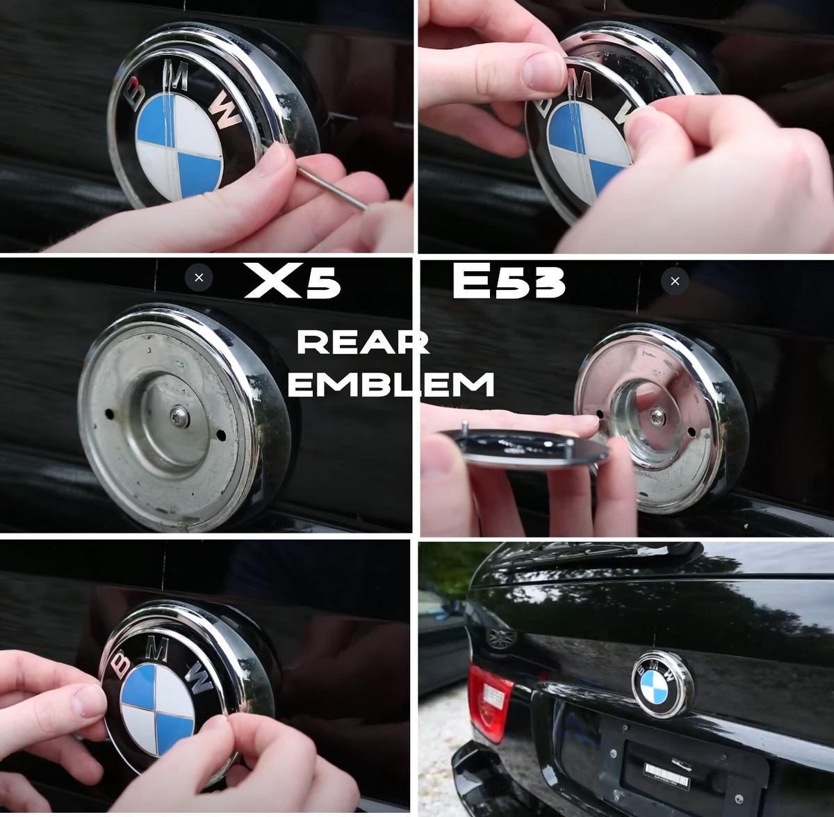 BMW Z3 Side Grill Fender Emblem 78 mm Logo Badge Roundel