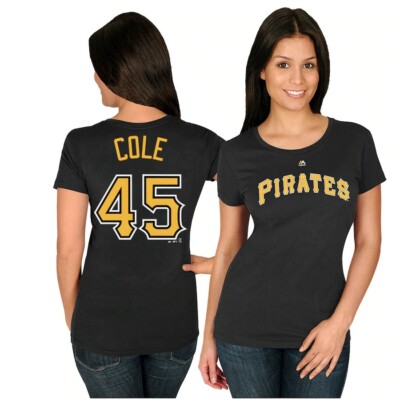  % Original Cole Pittsburgh Pirates Majestic Damen Name & Nummer T-Shirt S-Blk