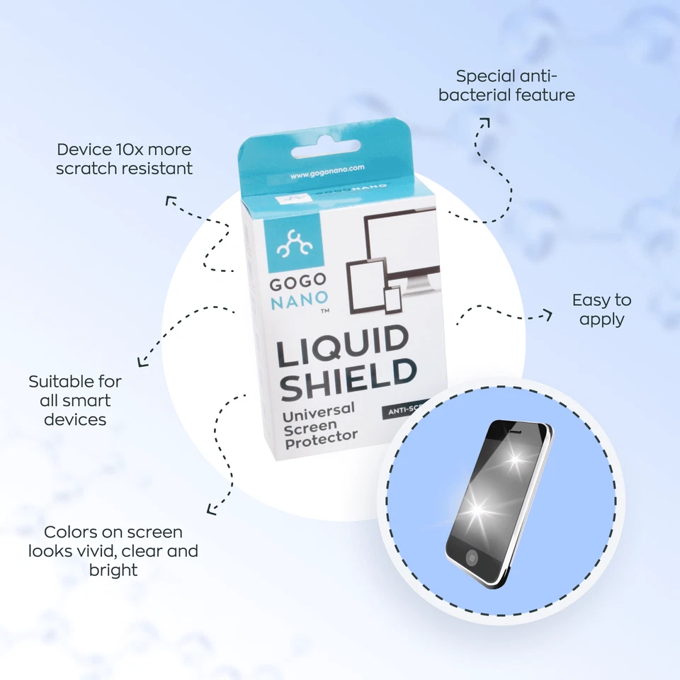Liquid Glass Screen Protector Nano for Cell Phones Invisible Universal Film LCD - Image 2 of 4