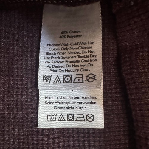Eddie Bauer Men's Long Sleeve Pullover Sweatshirt Burgundy M Cotton Polyester - Picture 4 of 7