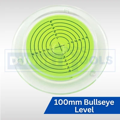DUNNET TOOLS Spirit Level Bullseye 100mm Caravan Leveller Tool Screw On Spirit Level