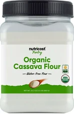 Nutricost Pantry Organic Cassava Flour (1.5 Pound Bottle) - Gluten Free, Non-GMO