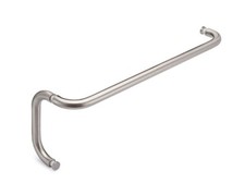 Opus II 24" Cuttable Towel Bar and 6" Pull Shower Door Combo - Brushed Nickel