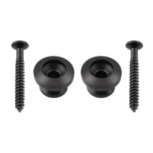 Guitar Strap Buttons End Pins for Acoustic Electric Banjo Ukulele Black 2pcs 