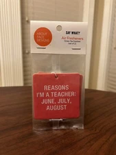 About Face Designs Teacher Gift Car Air Freshener Pack Of 2 Green Tea Scented