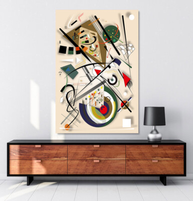 ACRYLGLAS WANDBILD KANDINSKY STYLE ABSTRAKT KUNSTDRUCK BILDER DEKO GLASBILD