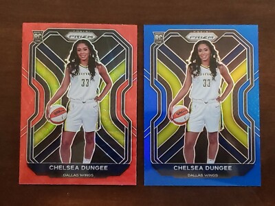 2021 Panini WNBA Prizm Blue #93 Chelsea Dungee Rookie #/149 Ruby Wave RC  Wings