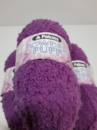 3 x Patons Powder Puff Pretty Purple Nylon (Colour 2) FREE Postage! - Picture 2 of 5