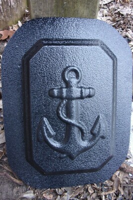 Anchor wall plaque mold plaster concrete casting mould 7" x 5" x 3/4