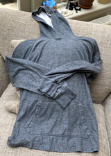 Gap Charcoal Gray Light Weight Hoodie With Kangaroo Pockets Sz M Unisex
