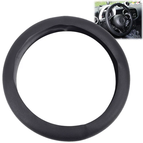 14" - 16" Universal Car Steering Wheel Cover Anti-slip Silicone Leather Texture - Picture 4 of 10