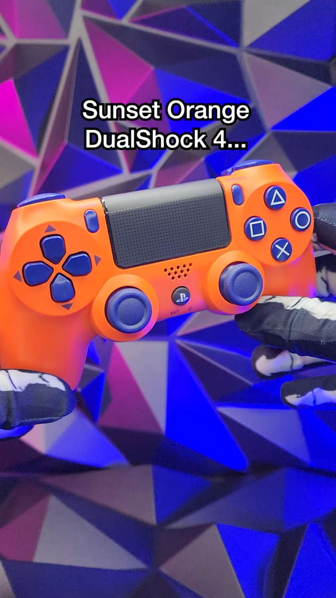 Sunset Orange Pro PS5 Controller Killscreen Retro PlayStation DualSense  Esport