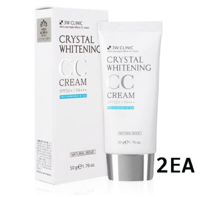 3W CLINIC/Crystal CC Cream 50ml SPF50 PA+++/Natural Beige/Sun Block /NO.1 KOREAN