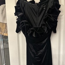 Dillard Beautiful Black Velvet Mother Of Bride Dress Size 14w