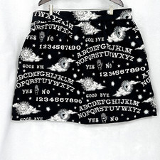 Folter Skirt Womens Plus 3XL Ouija Board Circle Skirt Cotton Goth Punk Witchy
