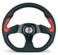 Volante Auto Sportivo in Eco Pelle Simoni Racing X2 Poly Pelle rosso 330 DIAM