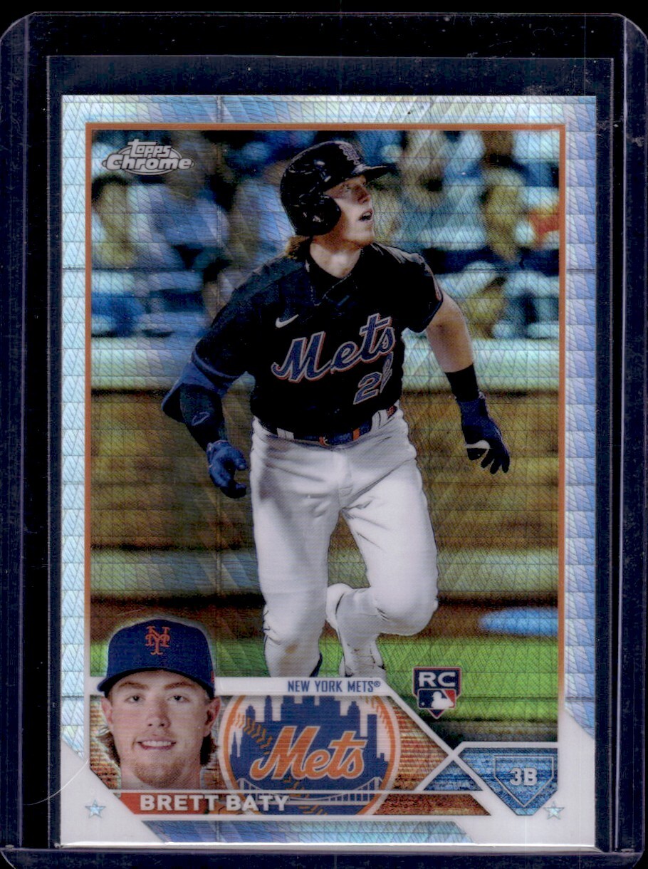 2023 Topps Chrome Prism Refractor Brett Baty RC New York Mets #204
