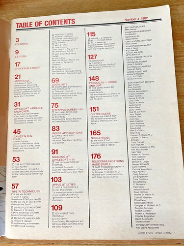 1982 Nibble The Reference for Apple Computing Magazine MicroCalc LIFE HiRes 1626 - Picture 2 of 2