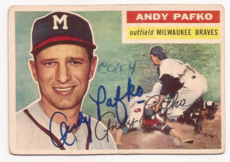 ANDY PAFKO 1956 TOPPS #312 PSA 8(OC)