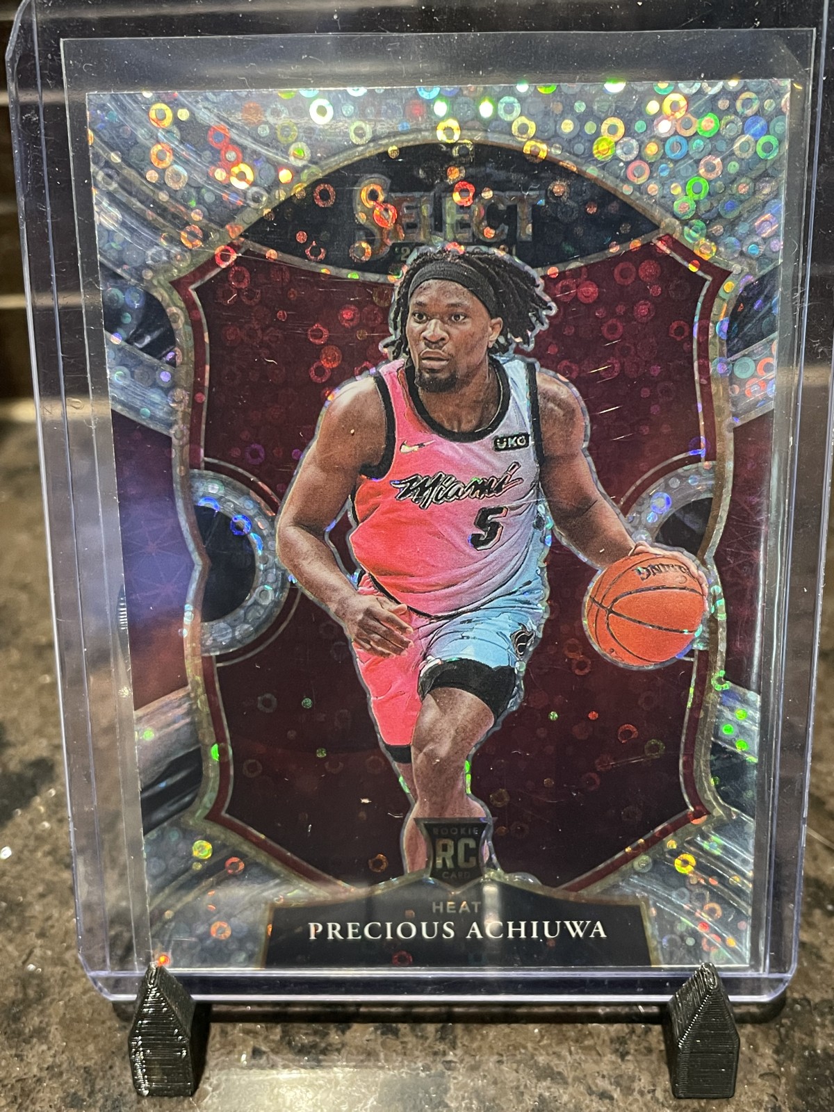 2020-21 Panini Select - Concourse Precious Achiuwa #80 Disco Prizm (RC)