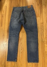 Levis 501 Button Fly Regular Fit Straight Leg Denim Blue Jeans Men's Size 30x31