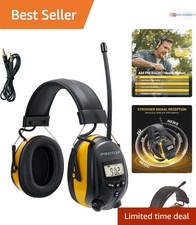 Digital FM AM Radio Earmuffs Hearing Protection 30dB Noise Reduction Adult