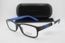 NEW POLO RALPH LAUREN PH 2154 5860 MATTE BLACK BLUE AUTHENTIC EYEGLASSES 54-17