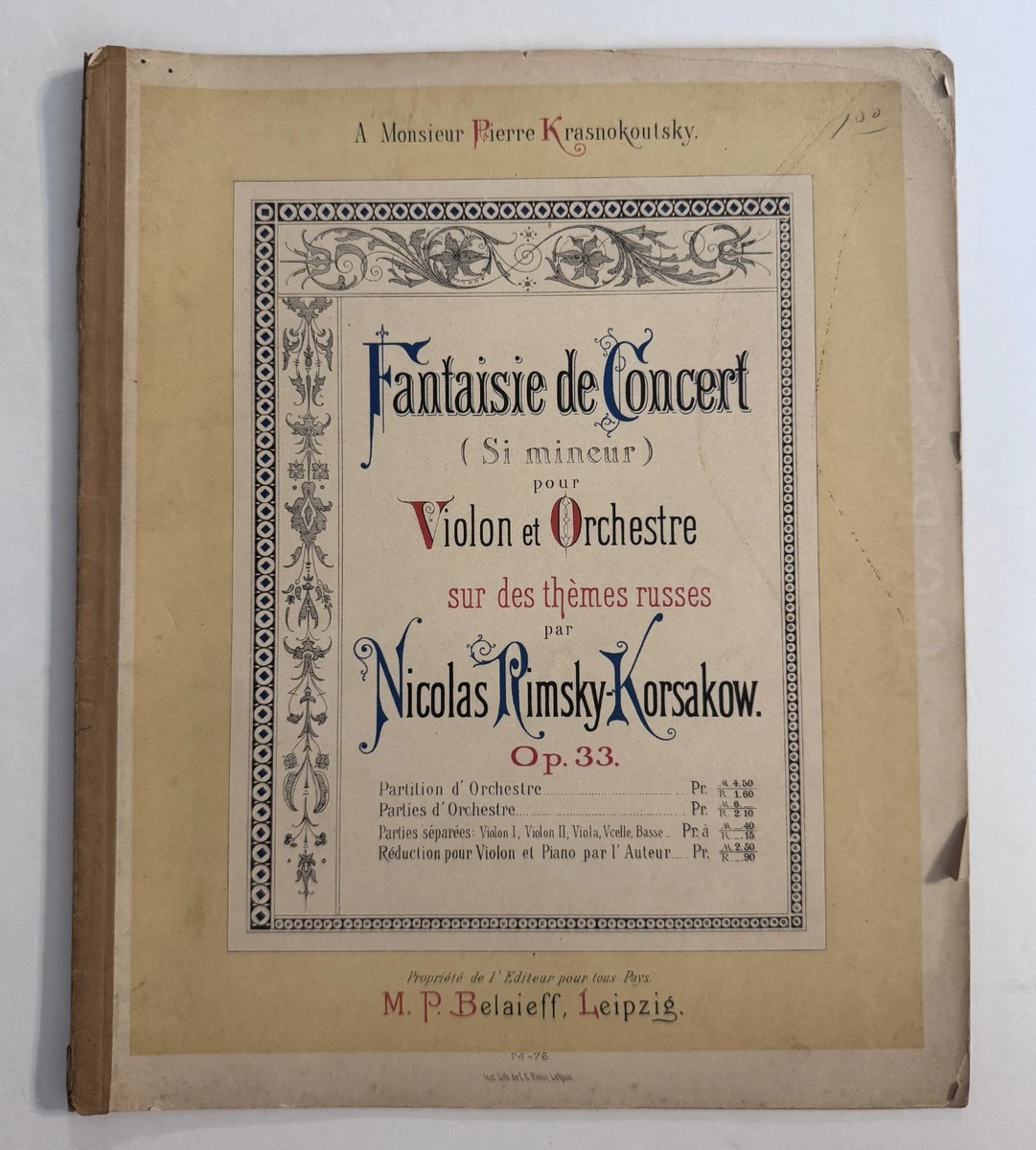 Violin Classical Vintage & Antique Sheet Sheet Musics Books for
