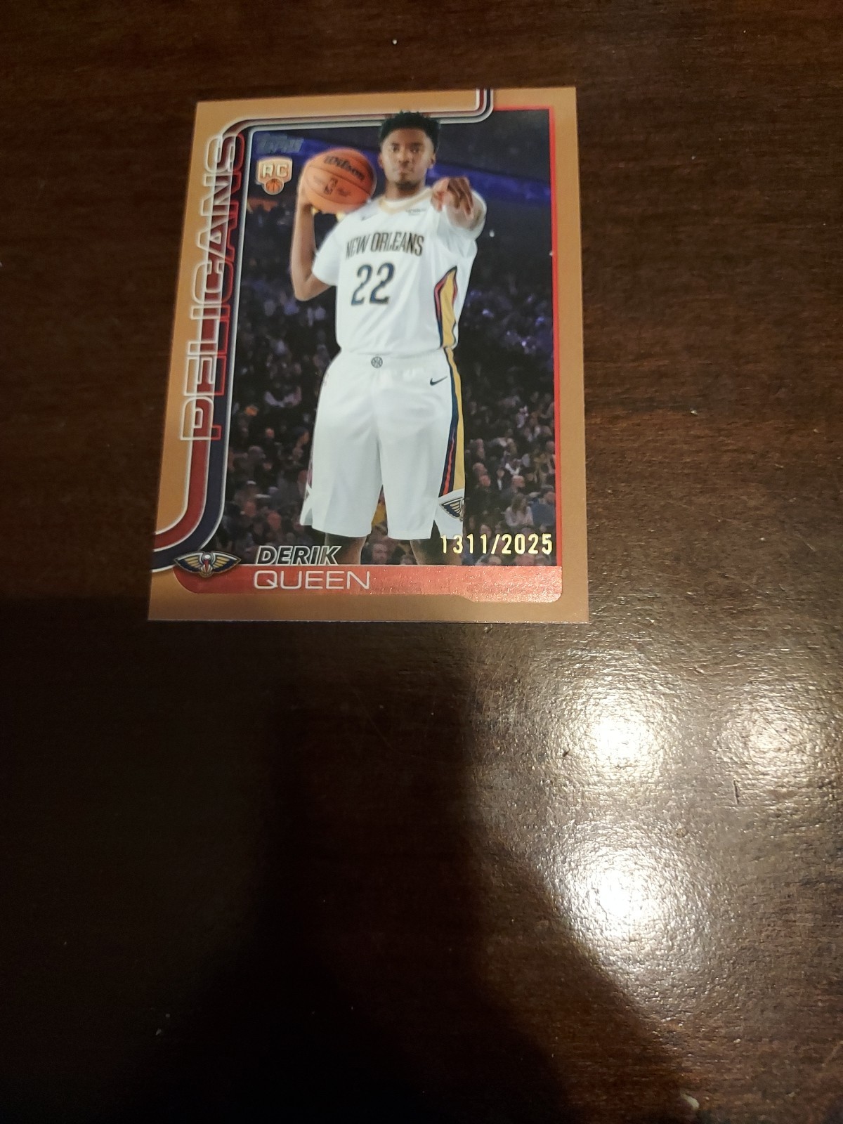 2025 26 Topps Derik Queen #213 RC Rookie 1311/2025 New Orleans Pelicans 🔥