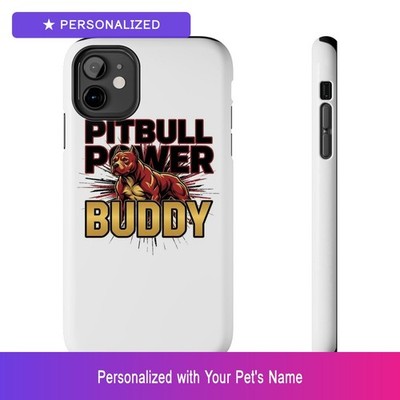 Custom Pitbull Pit Bull Phone Case Personalized Pet Name iPhone Easter Gift