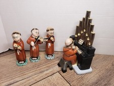 TARCISIO TOSIN ITALIA BANDA MONACA 4 PEZZI COMPLETO 3 MONACI + ORGANISTA EPOCA LENCI