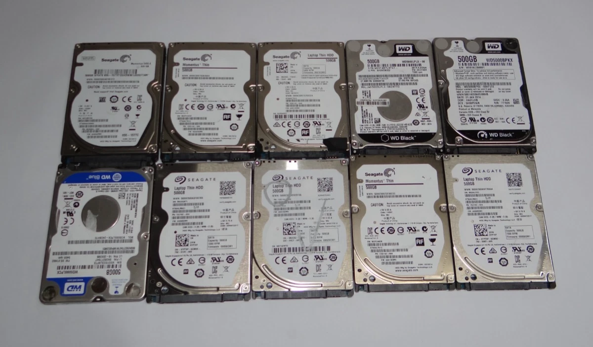 25+ 500GB 2.5 Inch SATA Computer Internal Hard Disk Drives for