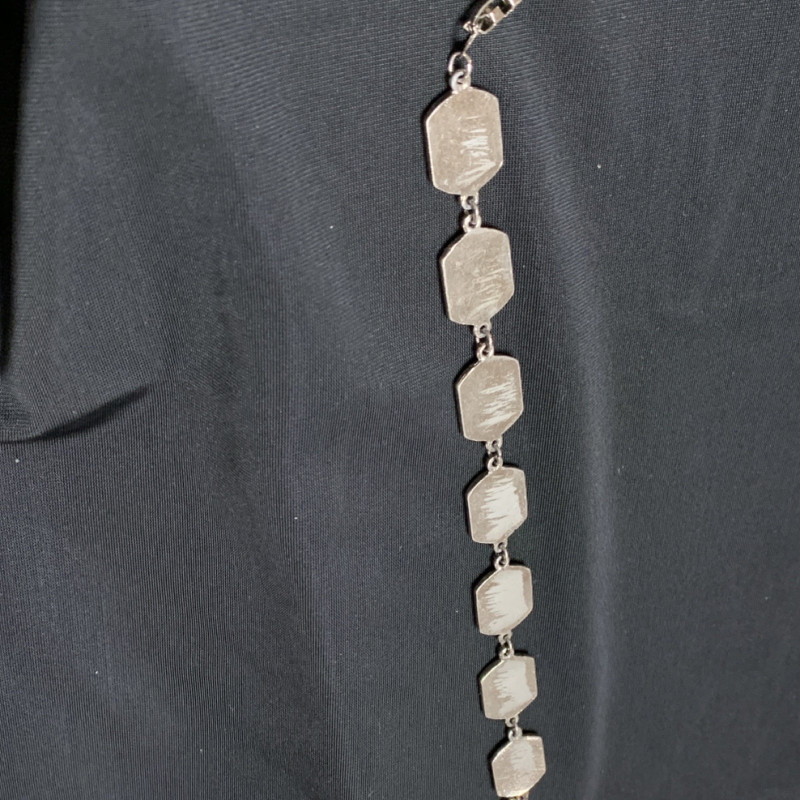 Multicolor Shell Link Charm Bracelet Silver Tone … - image 5