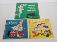 About Miss Sue PEPPER PLAYS NURSE A Little Golden Book 1964 + NURSE NANCY HC