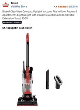 BISSELL CleanView Compact 3508 Upright Bagless Vacuum, Scatter-Free, Extension …