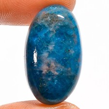 Natural Neon Blue Apatite Oval Shape Cabochon Gemstone 23 Ct 24X14X6 mm EE-53271