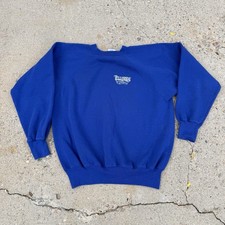 Vintage Telluride Raglan Sleeve Sweatshirt Sz L Mens Blue Made in USA Crewneck