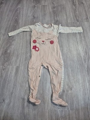 Mädchen Schlafanzug Gr. 80 Lupilu Weiß/Rosa Gebraucht, Guter Zustand