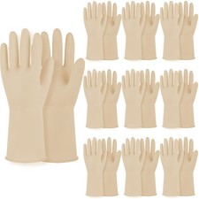 10 Pairs Simple and Short Hands Gloves, Reusable Waterproof Household Dishwas...