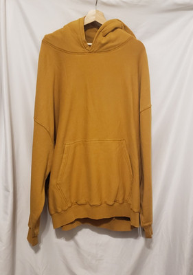 Anti Order Architype Boxy Hoodie Men 3XL Mustard Yellow Pullover Kangaroo Pocket