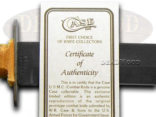 Case xx U.S. Marines USMC Knife Fixed Blade Grooved Leather Carbon Steel 00334 - Image 2 of 4